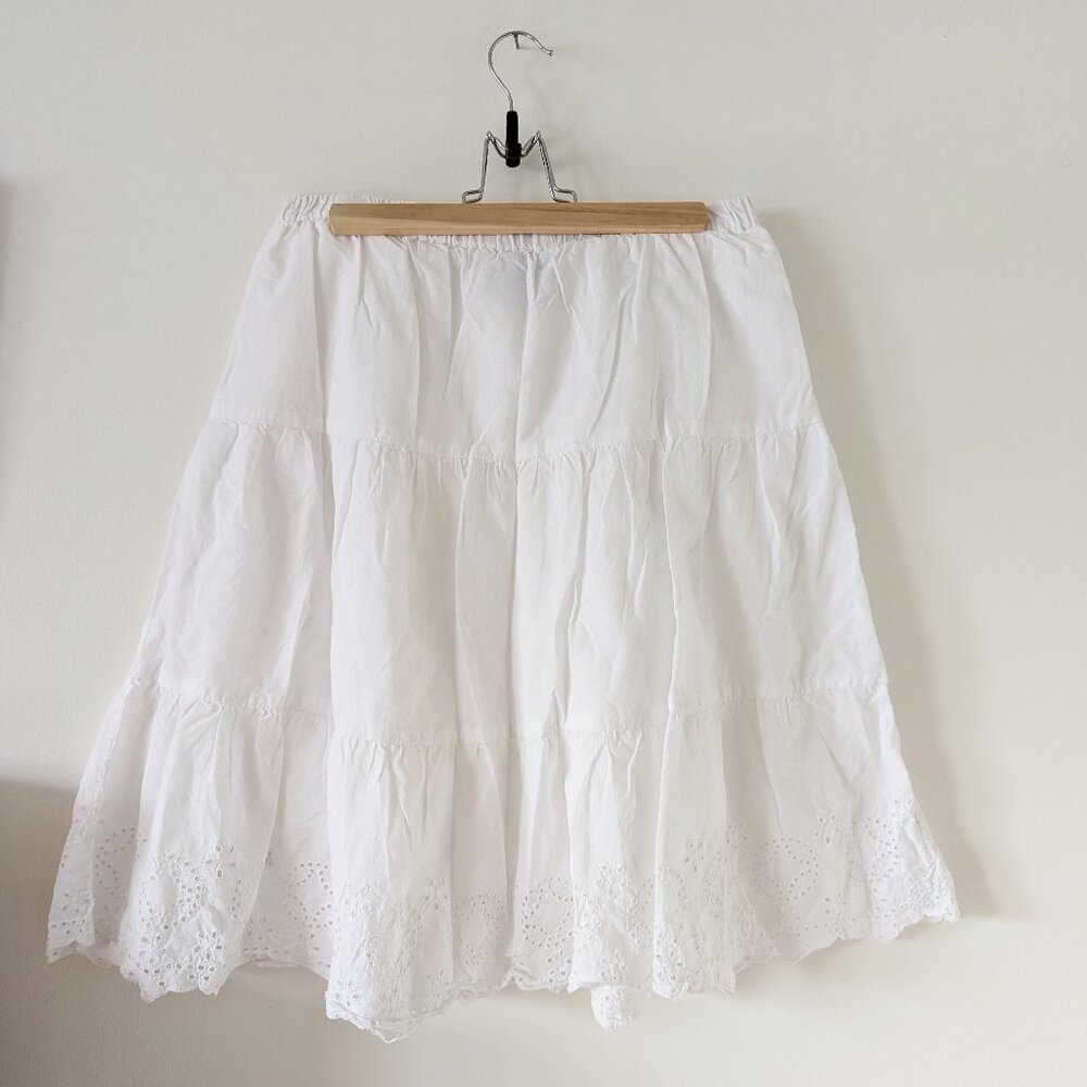 Warehouse One Cotton Tiered Skirt